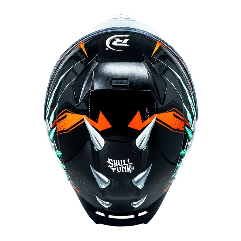 CASCO DEPORTIVO NEGRO CON CRANEO GRIS (L)