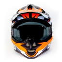 CASCO TIPO CROSS NEGRO CON NARANJA (XXL)