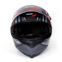 CASCO CERRADO NEGRO CON GRIS (L)