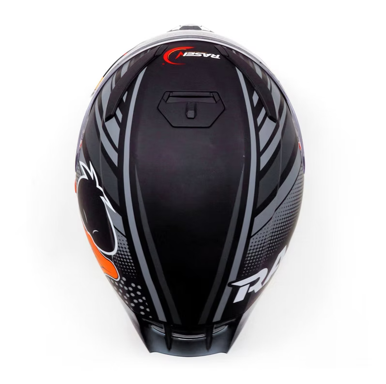 CASCO CERRADO NEGRO CON GRIS (L)