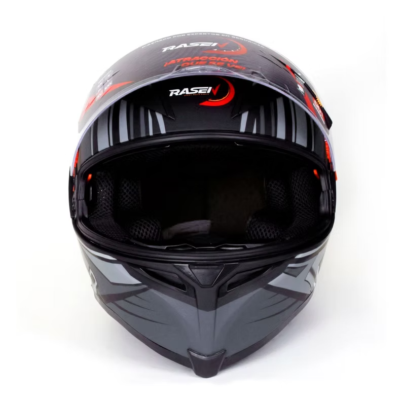 CASCO CERRADO NEGRO CON GRIS (XL)