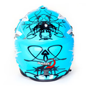 CASCO TIPO CROSS AZUL CON NEGRO (L)