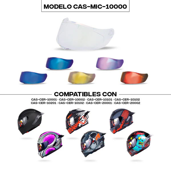 MICA PARA CASCO DORADA