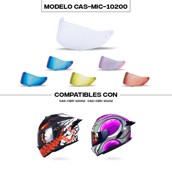 MICA PARA CASCO AZUL