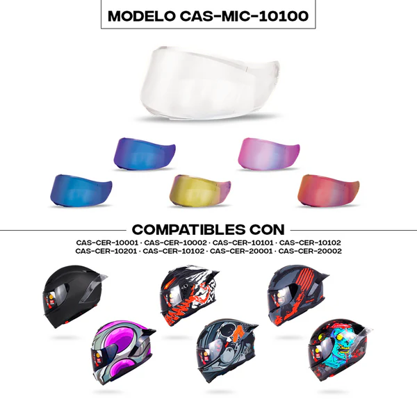 MICA PARA CASCO ROJA