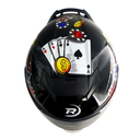 CASCO NEGRO ABATIBLE FIGURA PAYASO (L)