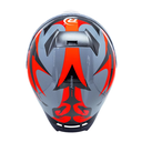 CASCO ABATIBLE DEPORTIVO GRIS CON ROJO (L)