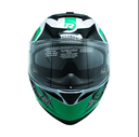 CASCO ABATIBLE DEPORTIVO GRIS CON VERDE