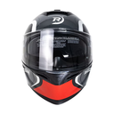 CASCO ABATIBLE DEPORTIVO NEGRO CON FRANJAS GRIS (XXL)