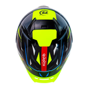 CASCO DEPORTIVO ABATIBLE NEGRO CON FRANJAS AMARILLAS (XXL)