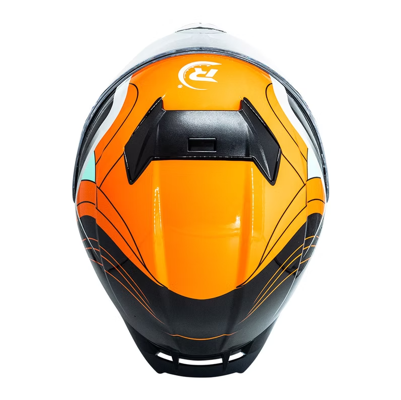 CASCO DEPORTIVO ABATIBLE NEGRO CON NARANJA