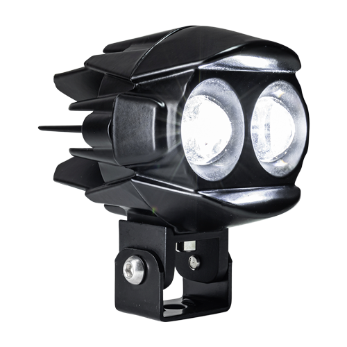 FARO AUXILIAR LED DOS LUPAS CON MINI VICERA LUZ AMARILLO-BLANCO