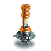 FOCO DE FARO LED H4 2 COLORES BLANCO AMARILLO CARCASA DORADA