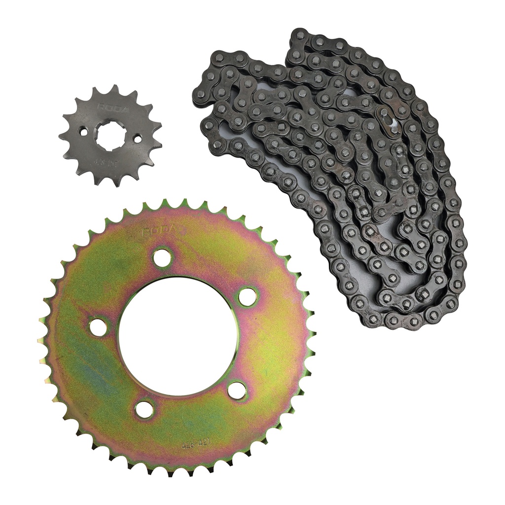 KIT DE SPROCKET ENGRANE 42X15 CADENA 428HX124L SET VENTO NITROX 250 T2