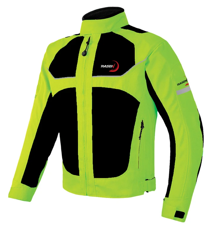  CHAMARRA DEPORTIVA VERDE FLOURECENTE CON CUADROS NEGROS (XL)			 