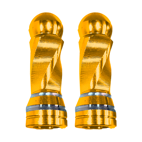 TAPON DECORATIVO PARA VALVULA EN FORMA RODONDO (DORADO)			 