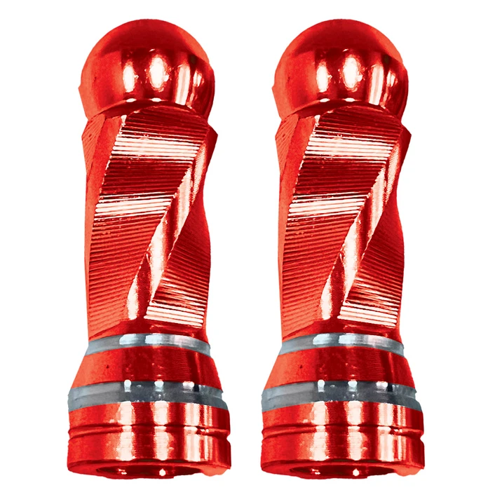  TAPON DECORATIVO PARA VALVULA EN FORMA RODONDO (ROJO)			 