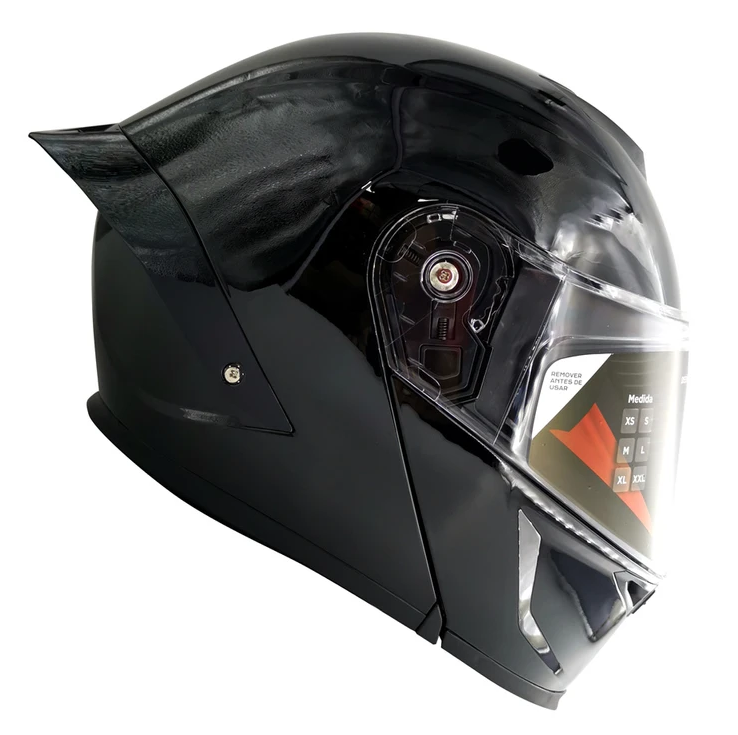  CASCO DEPORTIVO ABATIBLE NEGRO CON GRIS (XL)