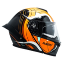 CASCO DEPORTIVO ABATIBLE NEGRO CON NARANJA (M)