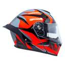 CASCO ABATIBLE DEPORTIVO GRIS CON ROJO (L)