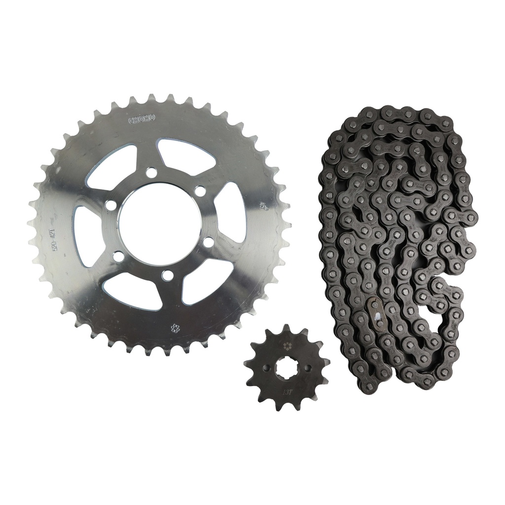 KIT DE SPROCKET ENGRANE 42X13 CADENA 520HX108L SET ITALIKA 250 Z (19-24) (6 CAMBIOS) CHOHO