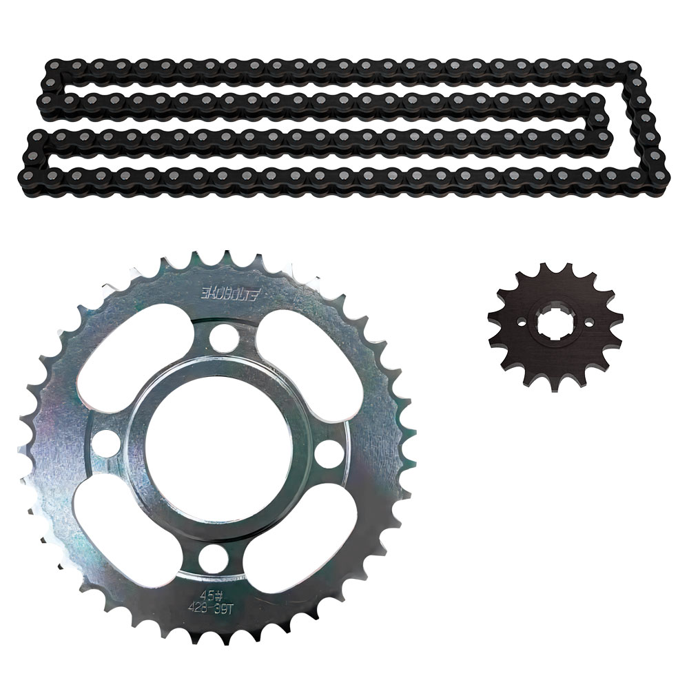 KIT DE SPROCKET FORZA 150 SPROCKET TRASERO 39T, PIÑON 15T, PASO DE LA CADENA 428H, N° DE ESLABONES 112L