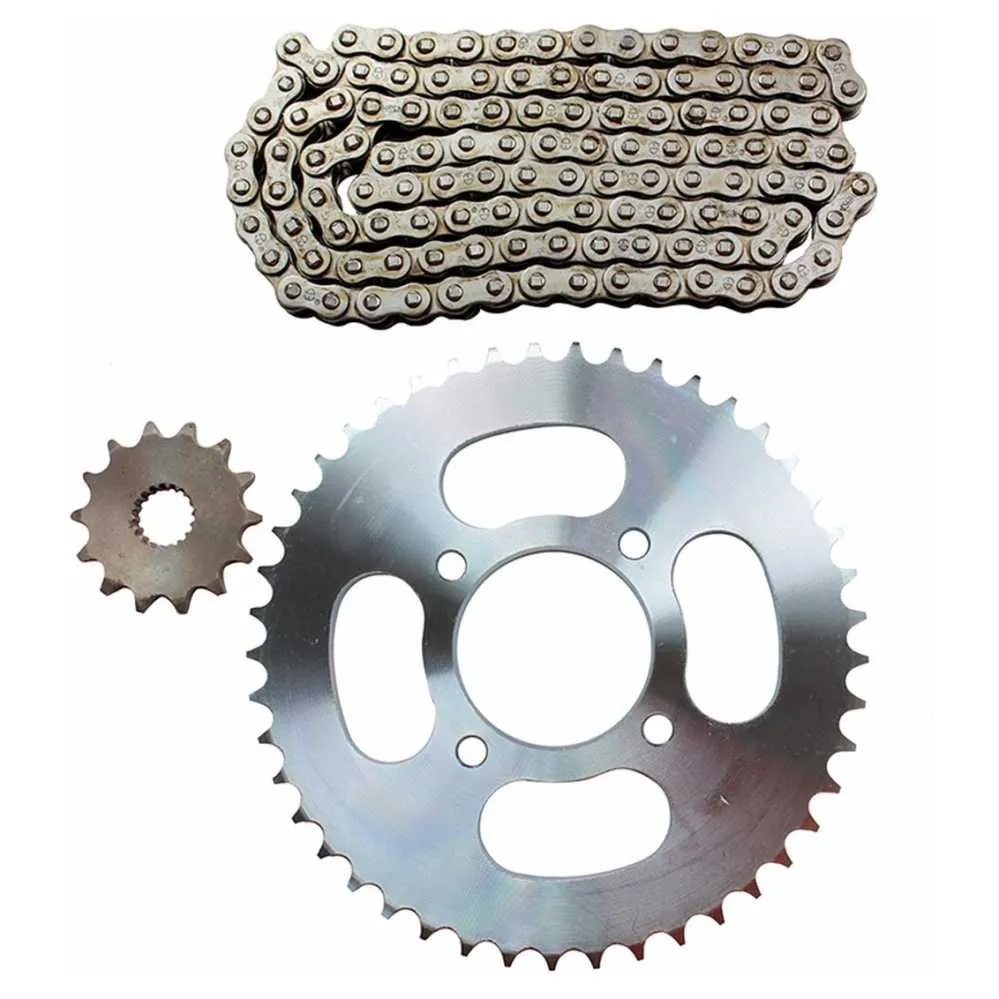 KIT DE SPROCKET EN125 SPROCKET TRASERO 45T, PIÑON 14T, PASO DE LA CADENA 428H, N° DE ESLABONES 118L