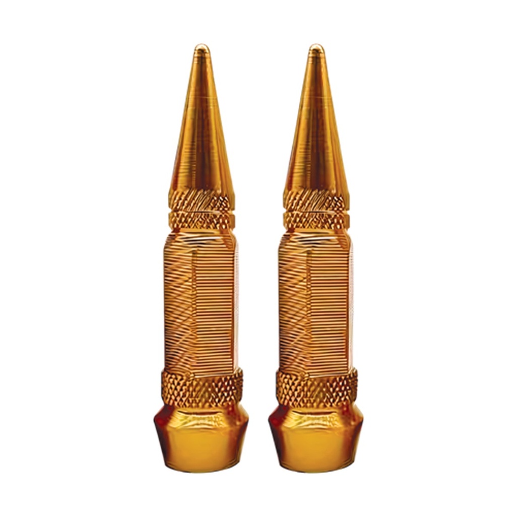 TAPON DECORATIVO PARA VALVULA EN FORMA DE PUNTA(DORADO)