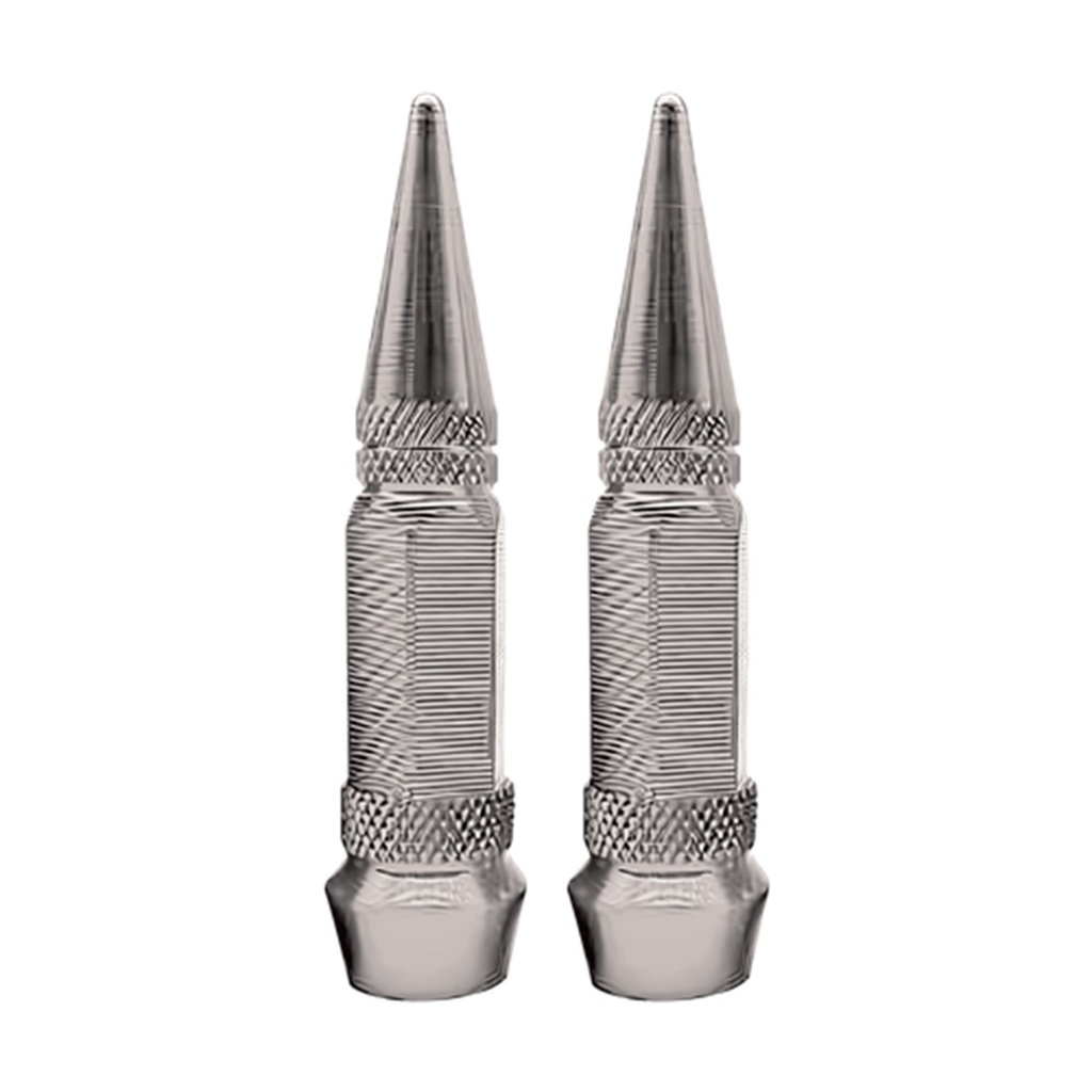 TAPON DECORATIVO PARA VALVULA EN FORMA DE PUNTA(PLATA)