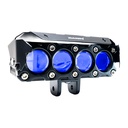 FARO LED RECTANGULAR 4 OJOS DE DIABLO (AMARILLO-BLANCO-AZUL)