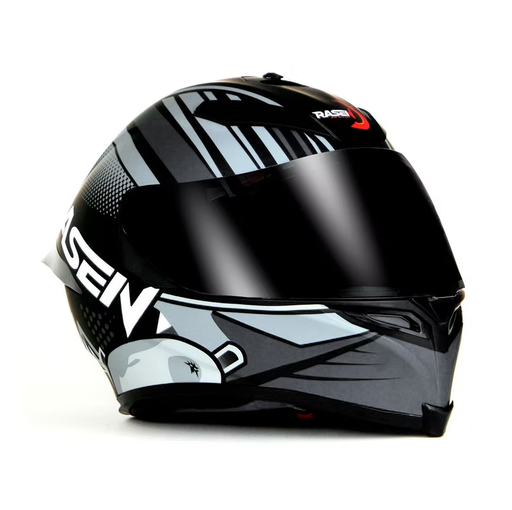 [CAS-CER-10101L] CASCO CERRADO NEGRO CON GRIS (L)