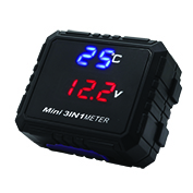 [RS-GRL-12017BU-R] CARGADOR 3 EN 1 CON PUERTO DE USB, MEDIDOR DE VOLTAJE Y MEDIDOR DE TEMPERATURA DIGITAL