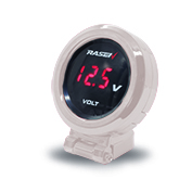 [RS-GRL-12021W] CARGADOR CON VOLTIMETRO REDONDO COLOR BLANCO CON SUJECION AL ESPEJO