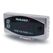 [RS-GRL-12023W] CARGADOR RECTANGULAR DOBLE FUNCION VOLTIMETRO Y MEDIDOR DE TEMP CON SUJECION AL ESPEJO COLOR BLANCO