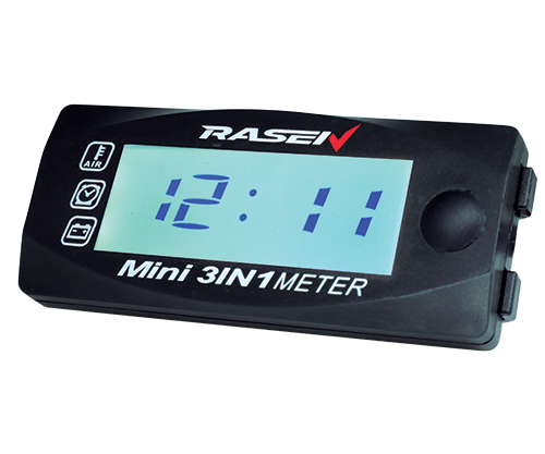 [RS-GRL-12027] VOLTIMETRO RECTANGULAR CON RELOJ MEDIDOR DE TEMP CON PANTALLA LCD