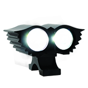 [RS-LED-13006W] FARO AUXILIAR LED TIPO AGUILA 2 OJOS BLANCO CON LUZ ALTA, BAJA Y ESTROBO