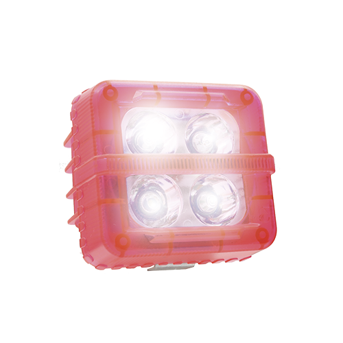 [RS-LED-13024R-RGB] FARO AUXILIAR CUADRADO 4 LED BLANCO CONTORNO RGB