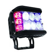 [RS-LED-13039W-RBU] FARO LED CUADRADO ESTROBO LUZ BLANCA FIJA