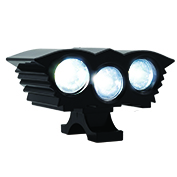 [RS-LED-13047W-BU] FARO CUADRADO LED CON LUPA LUZ FIJA Y ESTROBO CONTORNO AZUL