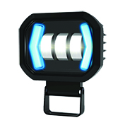 [RS-LED-13079W-R-Y] FARO AUXILIAR LED CON LUPA CON 3 LED CON OJO DE ANGEL CON LUZ BLANCA FIJA Y ESTROBO