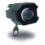 [RS-LED-13107Y-W] FARO AUXILIAR HEXAGONAL LED CON LUPA LUZ FIJA AMARILLO-BLANCO BASE PLANA EXTENDIDA