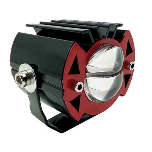 [RS-LED-13108Y-W] FARO AUXILIAR DOBLE OJO LED CON LUPA LUZ BLANCO-AMARILLO CON ESTROBO