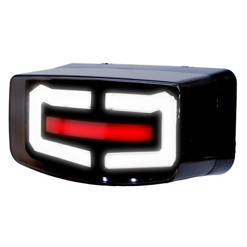 [RS-CAL-1007R-W-Y] CALAVERA STOP UNIVERSAL CUADRADA CON DIRECCIONAL