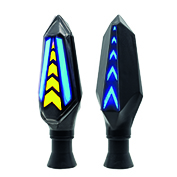 [RS-DIR-0007Y-BU] DIRECCIONAL LED SECUENCIAL BI-COLOR TIPO FLECHA UNIVERSAL