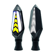 [RS-DIR-0007Y-W] DIRECCIONAL LED SECUENCIAL BI-COLOR TIPO FLECHA UNIVERSAL