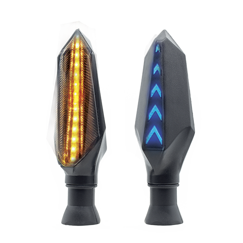 [RS-DIR-0018Y-BU] DIRECCIONAL LED SECUENCIAL TIPO FLECHA UNIVERSAL