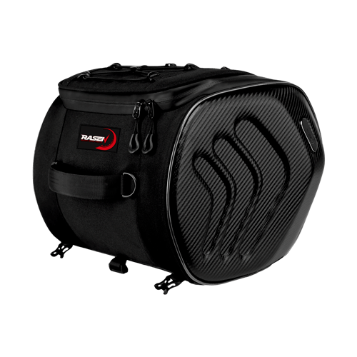 [RS-SPO-19201BK] BOLSA PARA ASIENTO NEGRO TIPO FIBRA DE CARBON