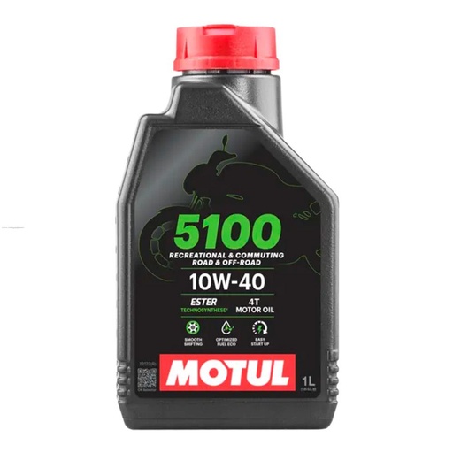 [6104-1011] ACEITE PARA MOTOR A GASOLINA 4 TIEMPOS MOTUL 5100 10W40 1L TECHNOSYNTHESE