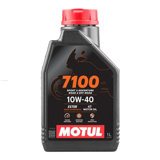 [6104-1007] ACEITE PARA MOTOR A GASOLINA 4 TIEMPOS MOTUL 7100 10W40 1L SINTETICO