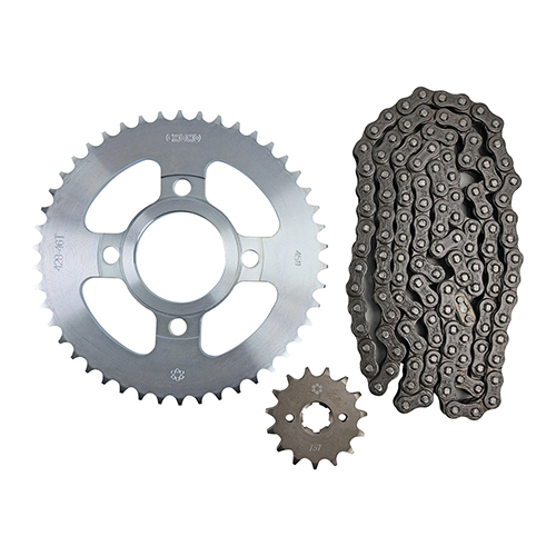 [27-5837-001] KIT DE SPROCKET ENGRANE 46X15 CADENA 428HX128L SET ITALIKA DM 200 (07-19) CHOHO